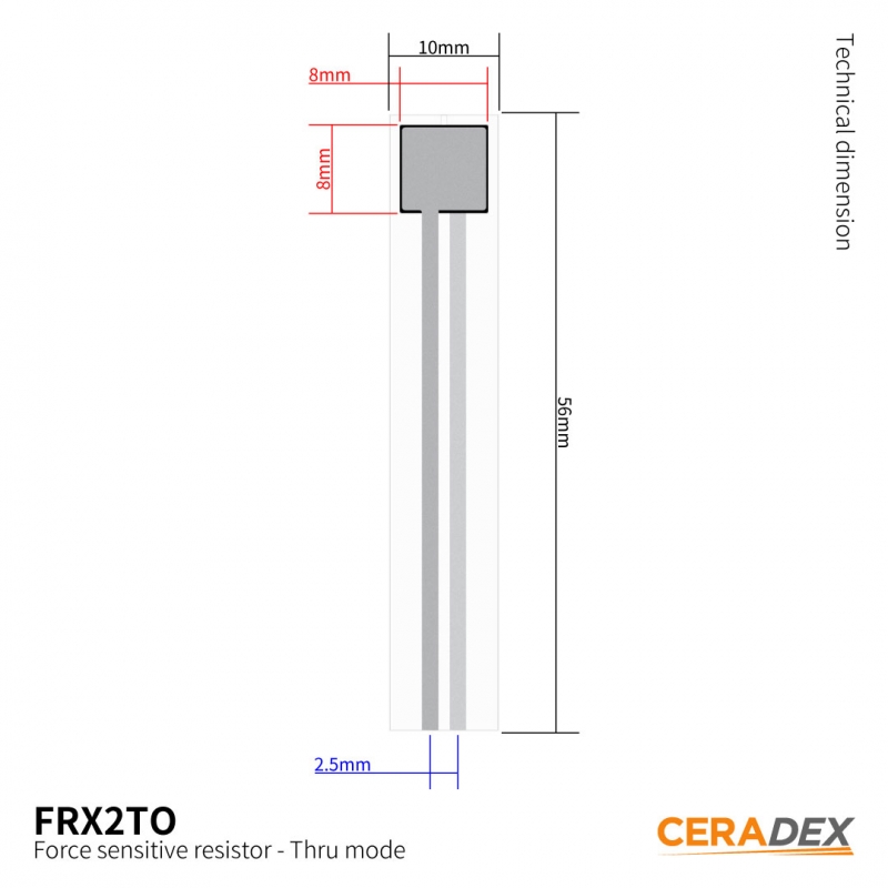 FRX2TO - standard thru mode force sensitive resistor