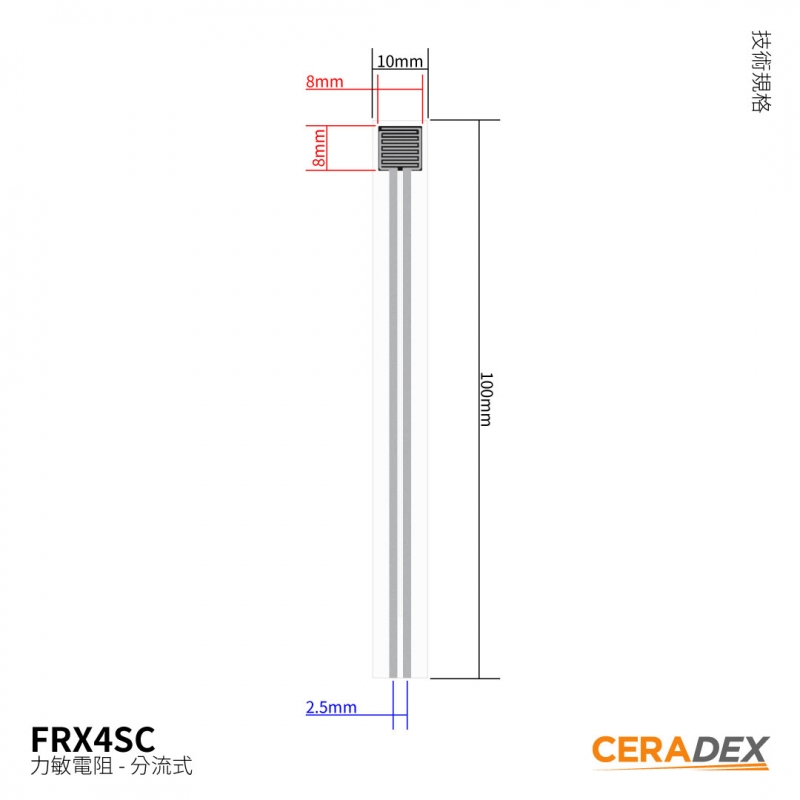 FRX4SC - long shunt mode force sensitive resistor