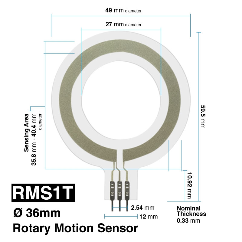 RMS1T- 36mm diameter rotary motion sensor