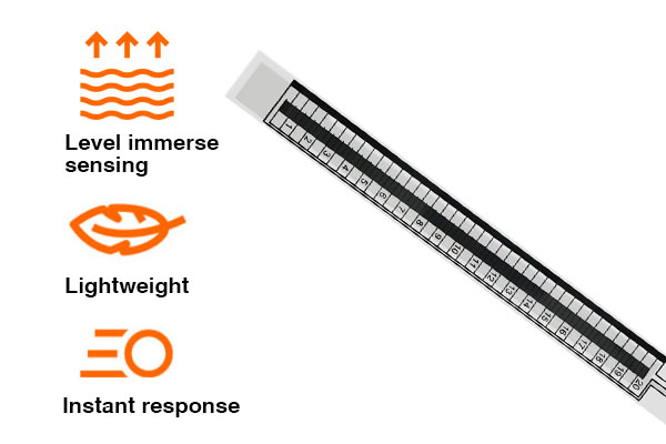 liquid water level sensor is immerse sensing with lightweight and instant response