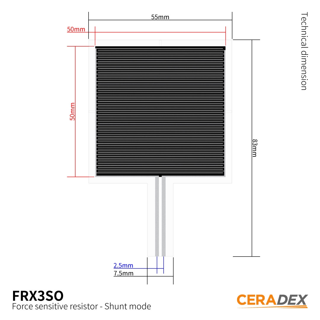 FRX3SO - large shunt mode force sensitive resistor