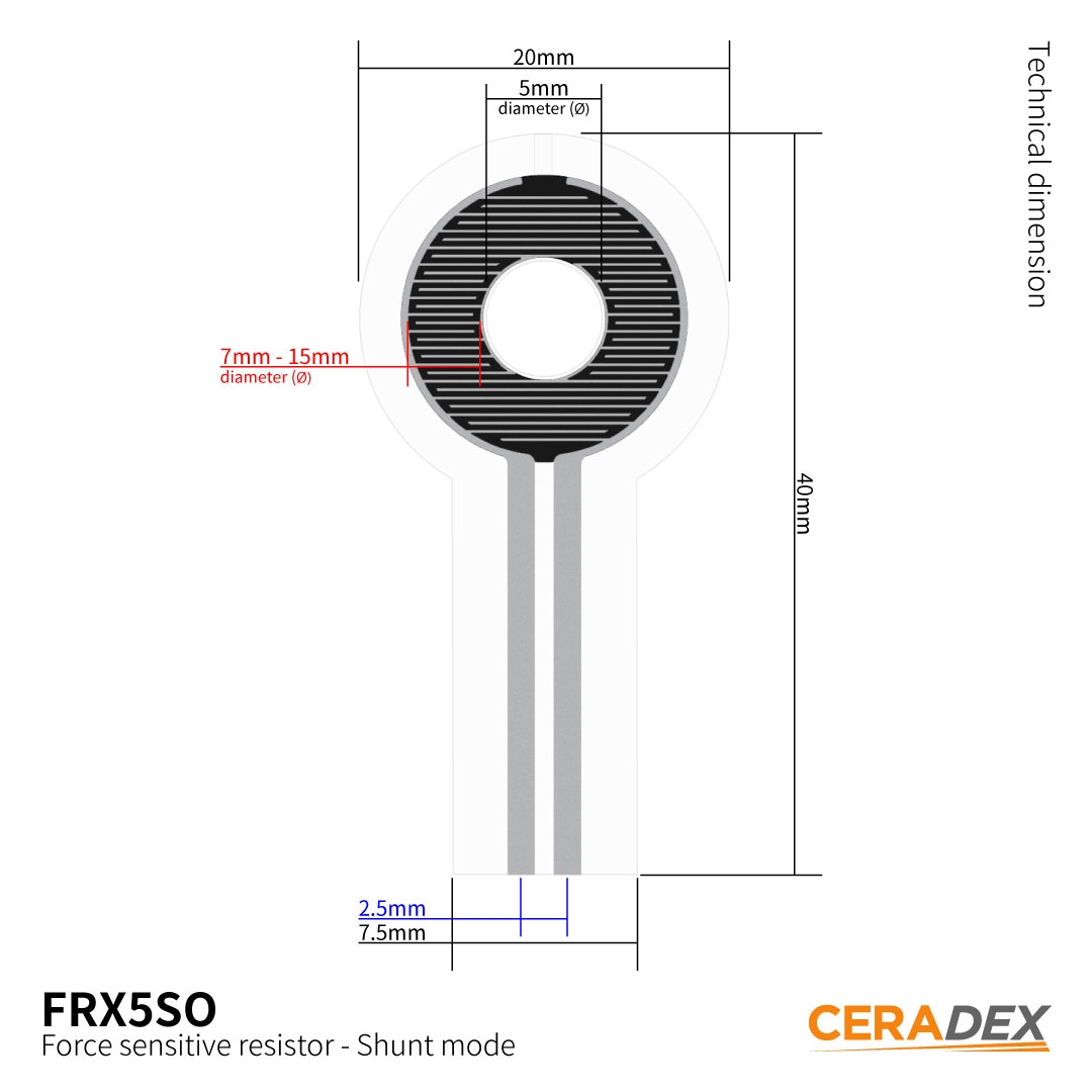 FRX5SO - ring shunt mode force sensitive resistor